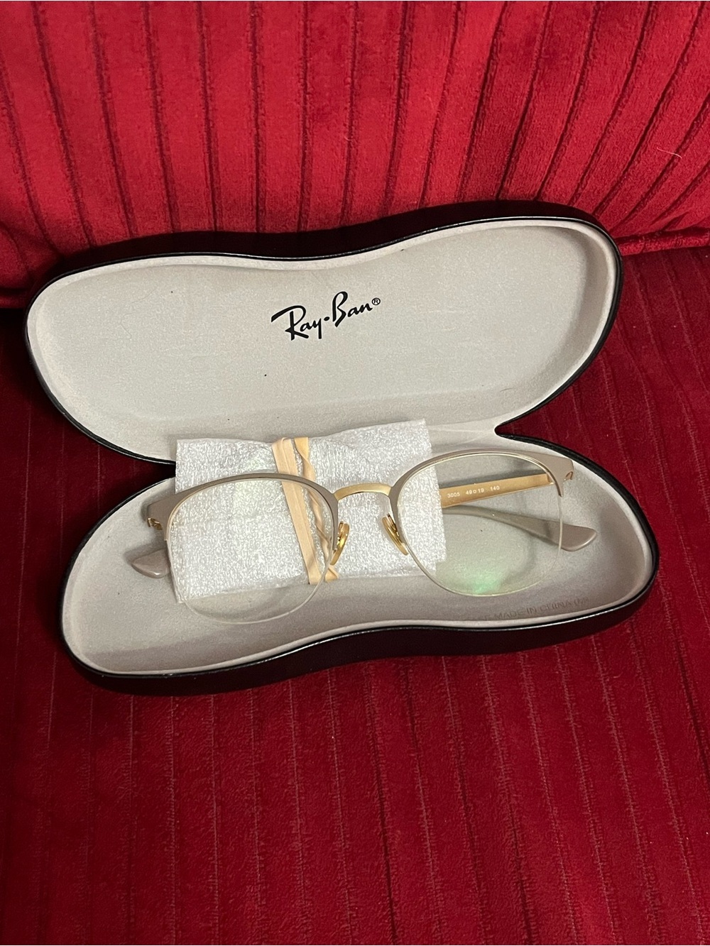 Ray-Ban Rimless Eyeglasses Frames and Cases